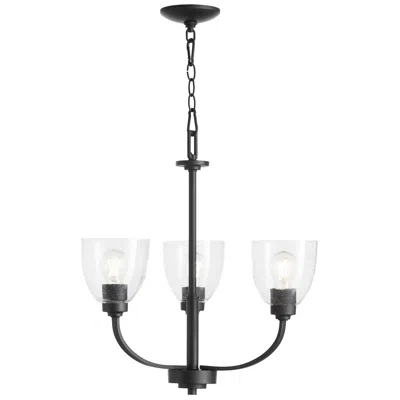 Quorum International Reyes 3lt Textured Black Transitional Chandelier