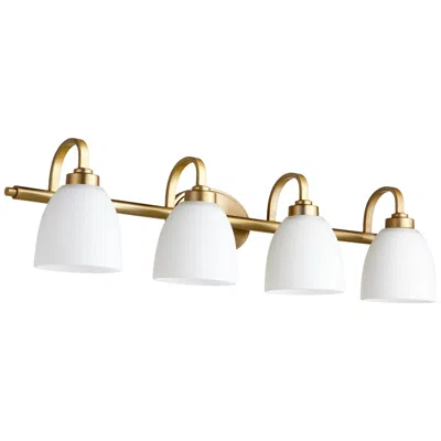 Quorum International Reyes 4lt Aged Brass Vanity Light