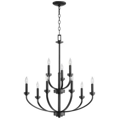 Quorum International Reyes 9lt Textured Black Chandelier