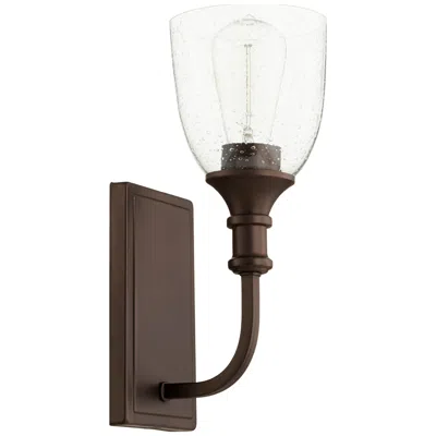 Quorum International Richmond 1lt Bronze W Seeded Glass Wall Mount