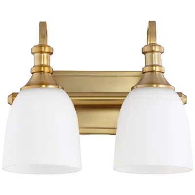 Quorum International Richmond 2lt Aged Brass Vanity Light