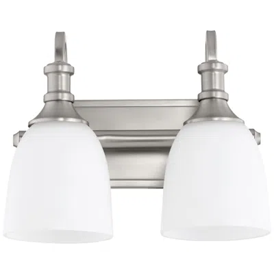 Quorum International Richmond 2lt Satin Nickel Vanity Light In Silver