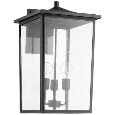 Quorum International Riverside 13" Textured Black Wall Lantern