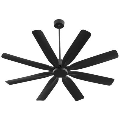 Quorum International Rosales 60" Matte Black 8bld Fan
