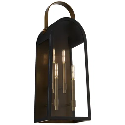 Quorum International Rossi 30" Black W Aged Copper Lantern