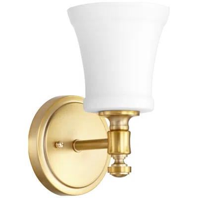 Quorum International Rossington 1lt Agb W Opal Glass Wall Sconce