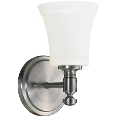 Quorum International Rossington 1lt Satin Nickel Wall Sconce
