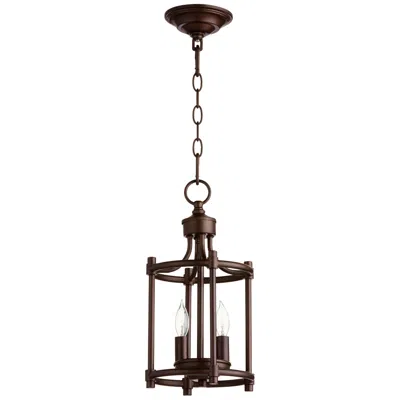 Quorum International Rossington 2lt Oiled Bronze Entry Pendant In Black