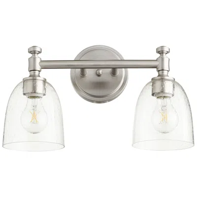 Quorum International Rossington 2lt Satin Nickel Vanity Light In Silver