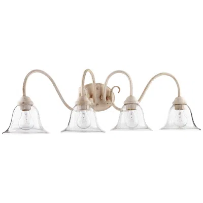 Quorum International Spencer 4lt Persian White W Seeded Glass Vanity Light