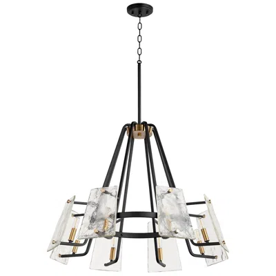 Quorum International Tioga 8lt Textured Black Chandelier