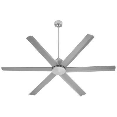 Quorum International Titus 65" 6 Blade Satin Nickel Ceiling Fan