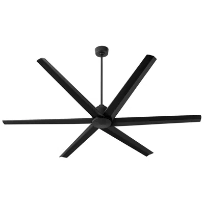 Quorum International Titus 80" 6 Blade Matte Black Ceiling Fan