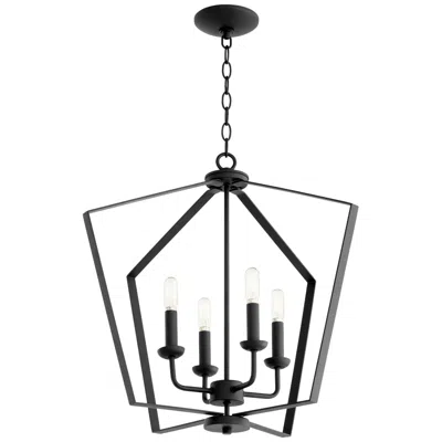 Quorum International Transitional 4 Light Black Pendant