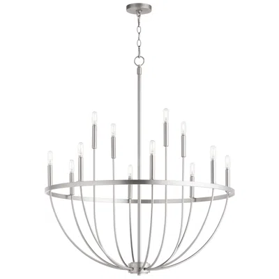 Quorum International Tribute 12lt Satin Nickel Chandelier
