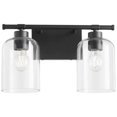 Quorum International Tribute 2lt Matte Black Vanity Light