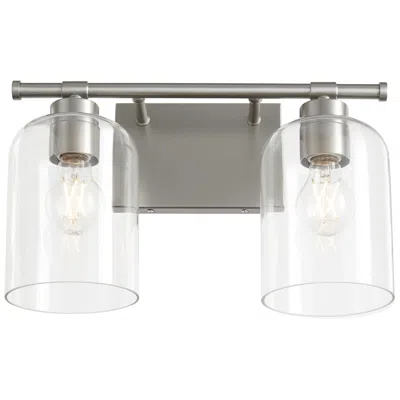 Quorum International Tribute 2lt Satin Nickel Vanity Light In Silver