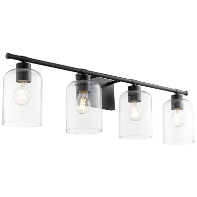 Quorum International Tribute 4lt Matte Black Vanity Light