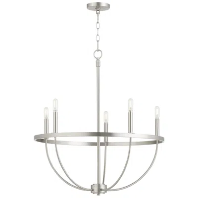 Quorum International Tribute 5lt Satin Nickel Chandelier