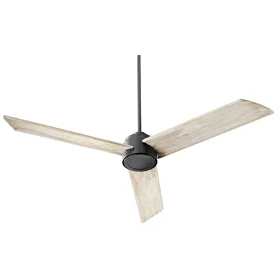 Quorum International Trio 60" 3 Blade Textured Black Ceiling Fan In White