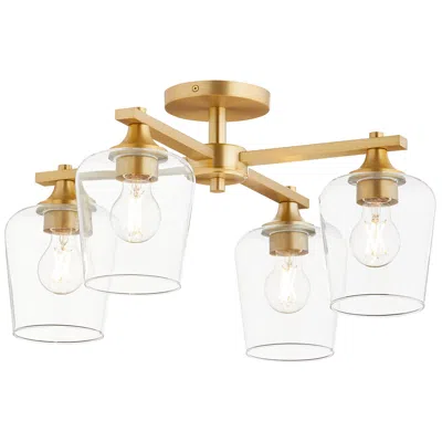 Quorum International Veno 4lt Aged Brass Ceiling Mount