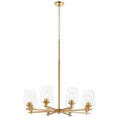 Quorum International Veno 8lt Aged Brass Chandelier