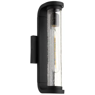 Quorum International Vitro 15" Textured Black Wall Lantern
