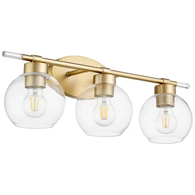 Quorum International Volan 3lt Aged Brass Vanity Light