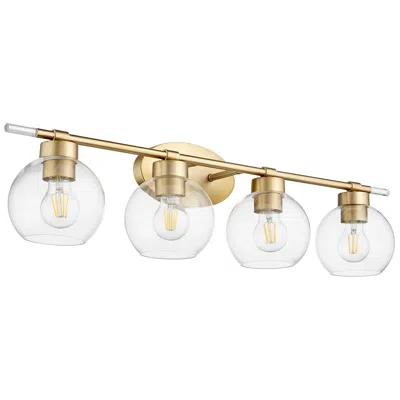 Quorum International Volan 4lt Aged Brass Vanity Light