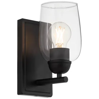 Quorum International Wallinger 1lt Matte Black Wall Mount