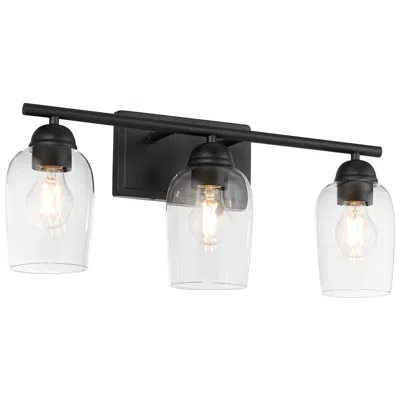 Quorum International Wallinger 3lt Matte Black Vanity Light