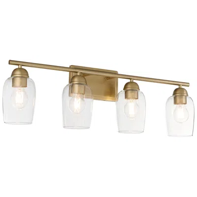 Quorum International Wallinger 4lt Aged Brass Vanity Light