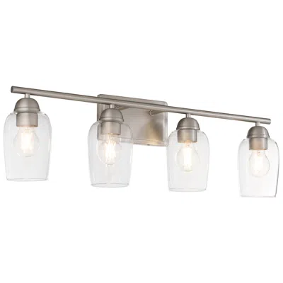 Quorum International Wallinger 4lt Satin Nickel Vanity Light In Silver