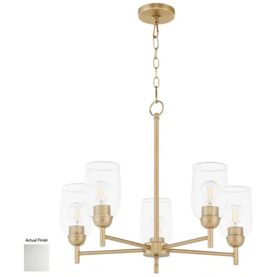 Quorum International Wallinger 5lt Satin Nickel Chandelier In Black