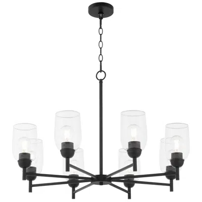 Quorum International Wallinger 8lt Matte Black Chandelier