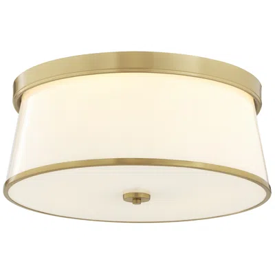 Quorum International Weir 20" Aged Brass Ceiling Mount