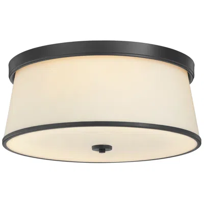 Quorum International Weir 20" Matte Black Ceiling Mount In White