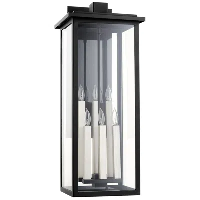 Quorum International Westerly Lg 6lt Black Wall Lantern