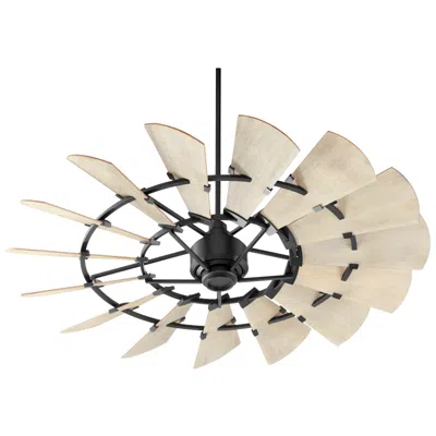 Quorum International Windmill 60" Textured Black Ceiling Fan