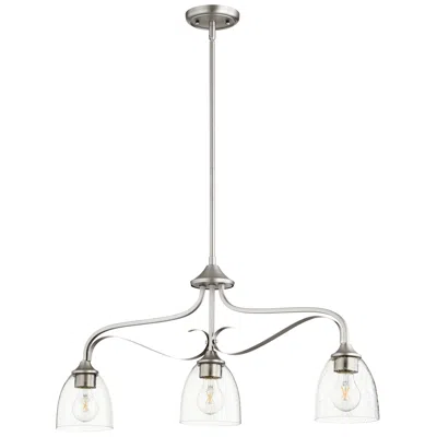 Quorum Jardin 33" Wide Satin Nickel 3-light Pendant