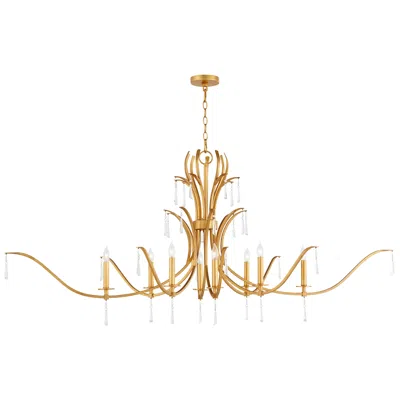 Quorum Majesty 62" Wide Gold 8-light Candle Chandelier