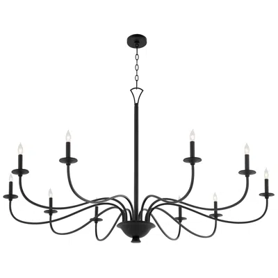 Quorum Maryse 60" Wide Matte Black 10-light Chandelier