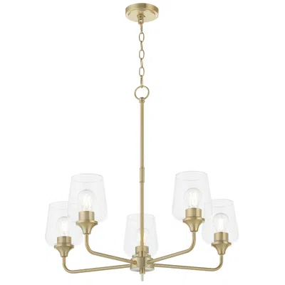 Quorum Raymond 27" Wide Aged Brass 5-light Chandelier