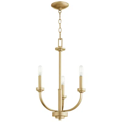 Quorum Reyes 18 1/2" Wide Aged Brass 3-light Chandelier