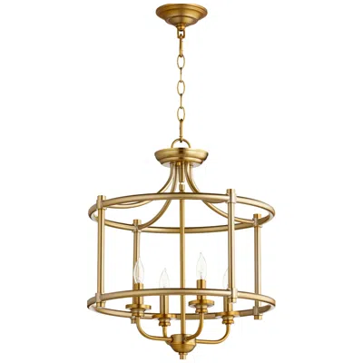 Quorum Rossington 18" Wide Aged Brass 4-light Ceiling Light