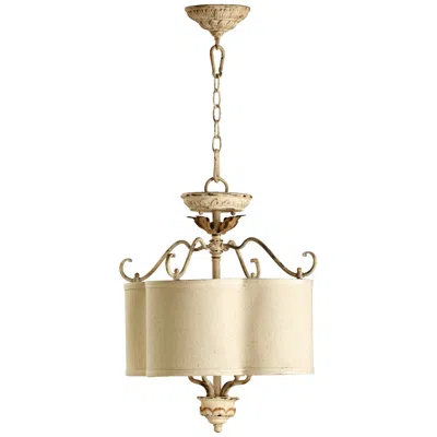 Quorum Salento 4-light 18" Wide Persian White Shade Chandelier