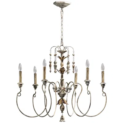 Quorum Salento 6-light 32" Wide Persian White Traditional Chandelier