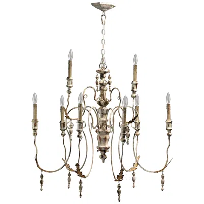 Quorum Salento 9-light 32" Wide Persian White Chandelier