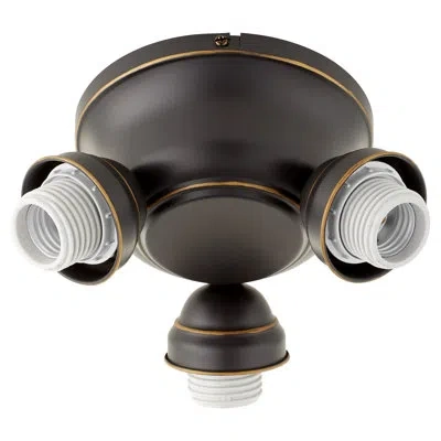 Quorum Salon 3-light Universal Ceiling Fan Light Fitter In Old World
