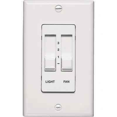 Quorum Slider Light And Ceiling Fan Wall Control In White
